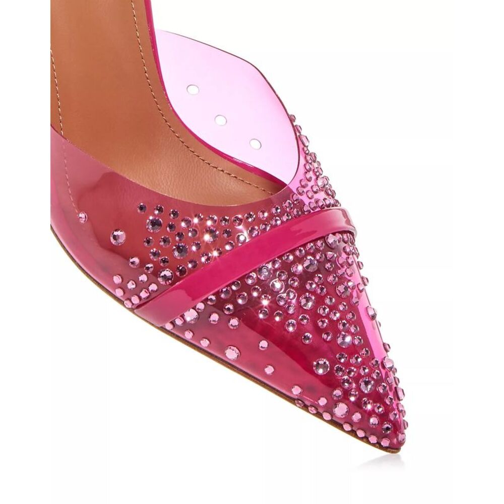 Malone Souliers Womens Joella Crystal-Embellished Mules 37 Pink - NIB $795 - Picture 6 of 7